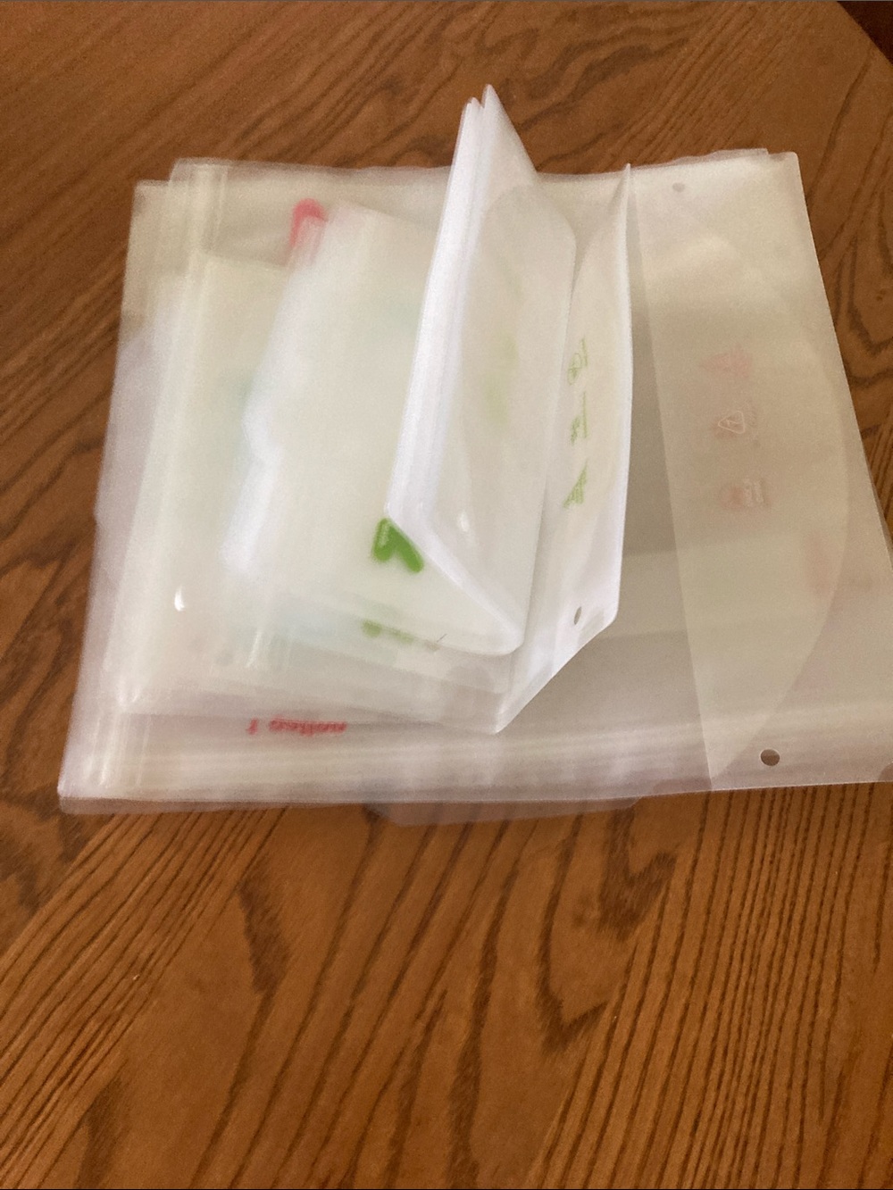 Target Clear Reusable Food Storage Bags with Colored Tabs) set of 12